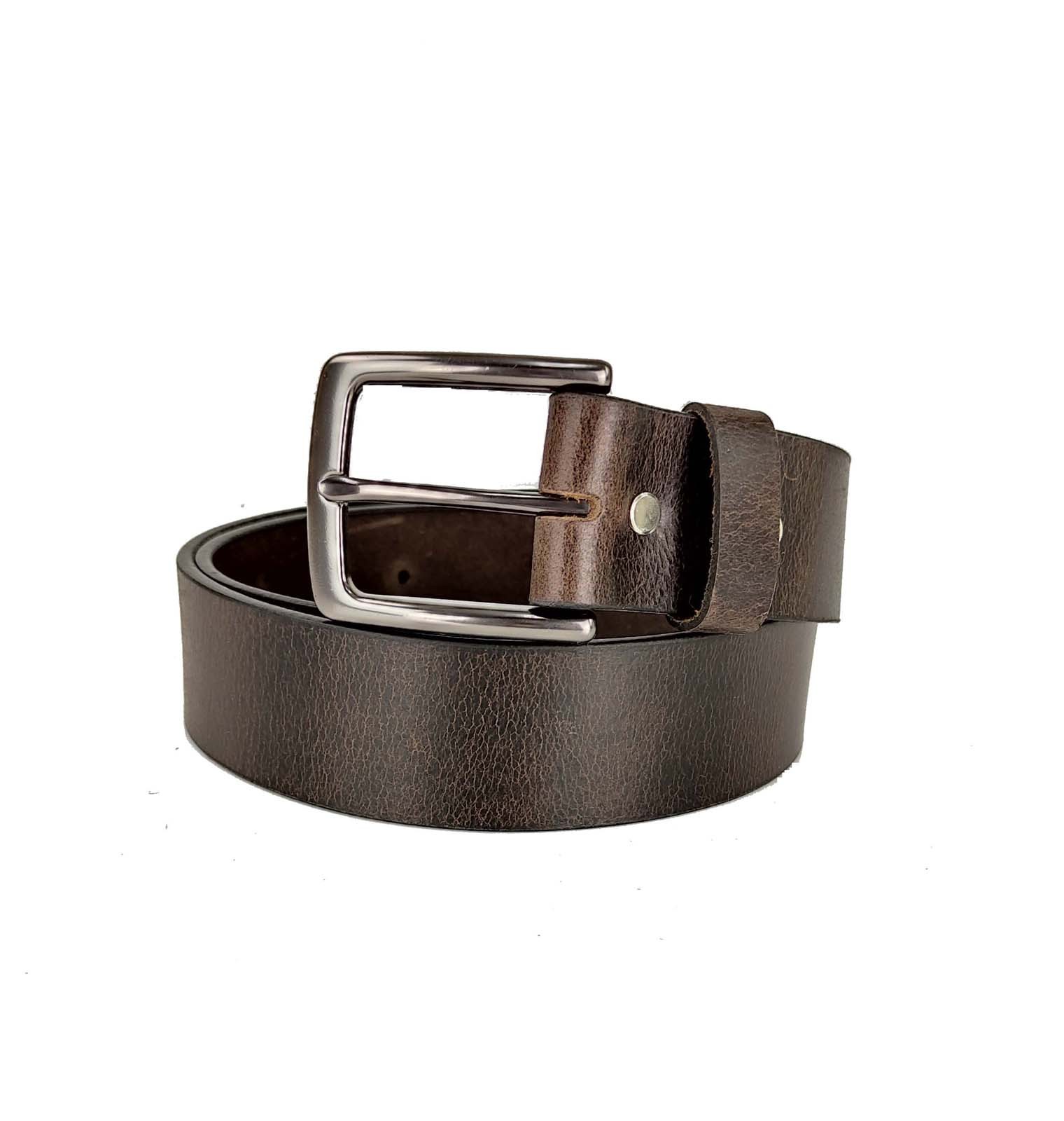 LC1201 38mm Width BROWN Unisex Leather Belt