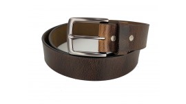 LC1204 38mm Width Dark Brown Unisex Leather Belt