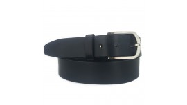 LC135 35mm Width Black Full Grain Leather Belt 